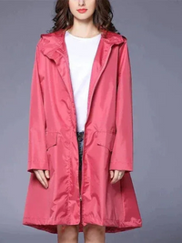 Damen klassischer Outdoor-Regenmantel | Wasserdichte – Rosa
