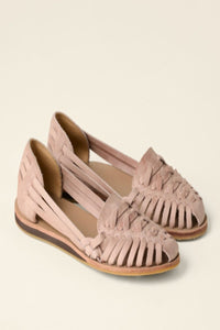 Greta | Damen Komfortable Sandalen Orthopädische Keilabsatz-Flechtleder-Slipper – Rosa