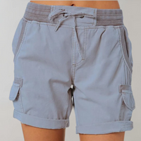Damen lässige Cargo-Shorts | Kurze – Grau