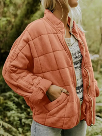 Damen lässige Jacke | übergangs – Backsteinrot