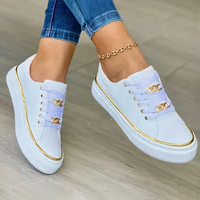 Damen lässige moderne Sneaker | Bequem – Weiß