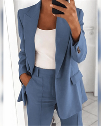 Damen lässiges modernes Anzug-Set | Twin – Blau