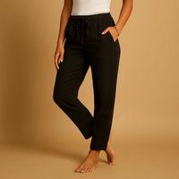 Damen leichte Sommerhosen | Sommer – Schwarz
