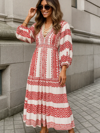 Damen lockeres luftiges Sommerkleid | Maxi – Rotwein