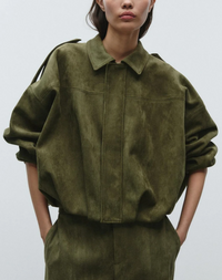 Damen moderne stylische Jacke | Bomber – Grün