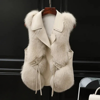 Damen modische Weste | Winter – Beige