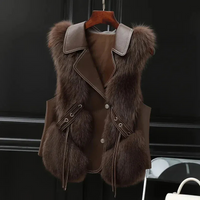 Damen modische Weste | Winter – Dunkelbraun