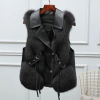 Damen modische Weste | Winter – Schwarz