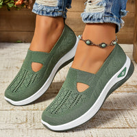 Amelie | Damen Orthopädische Atmungsaktive Slip-On Komfort-Sandalen – Grün