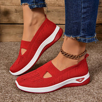 Amelie | Damen Orthopädische Atmungsaktive Slip-On Komfort-Sandalen – Rot