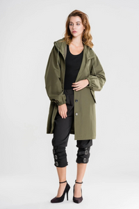 Damen Outdoor-Regenjacke | Wasserdicht – Oliv