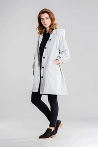 Damen Outdoor-Regenjacke | Wasserdicht – Hellgrau