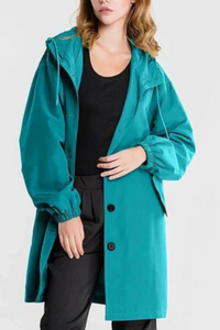 Damen Outdoor-Regenjacke | Wasserdicht – Tiffanyblau