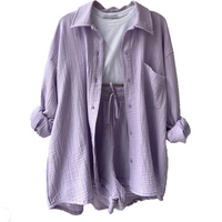 Damen oversized elegantes Lounge-Set | Twin – Lavendel