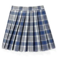 Damen Plissee Mini Rock | Schoolgirl Stil – Grau Blau