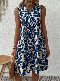 Damen schickes ärmelloses Sommerkleid | Mini – Blau