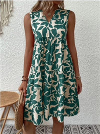 Damen schickes ärmelloses Sommerkleid | Mini – Grün