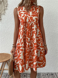 Damen schickes ärmelloses Sommerkleid | Mini – Rot