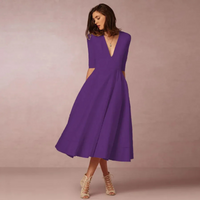 Damen schönes Vintage Prinzessinnenkleid | Midi – Lila