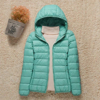Elisabeth | Damen Steppjacke mit Kapuze ultraleichte Übergangsjacke – Türkis