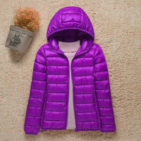 Elisabeth | Damen Steppjacke mit Kapuze ultraleichte Übergangsjacke – Flieder