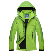 Hannah | Damen Steppjacke wasserdichte Outdoor-Kapuzenjacke leicht – Grün
