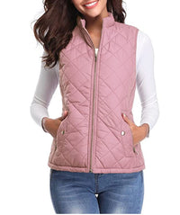 Leonie | Damen Steppweste leicht gefütterte Puffer Vest Women mit Reißverschluss – Rosa