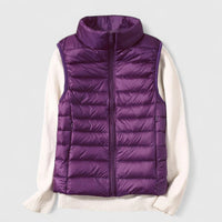Mia | Damen Steppweste leichte Puffer Vest Women Übergangsjacke – Lila