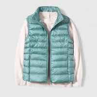 Mia | Damen Steppweste leichte Puffer Vest Women Übergangsjacke – Hellblau