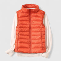 Mia | Damen Steppweste leichte Puffer Vest Women Übergangsjacke – Orange