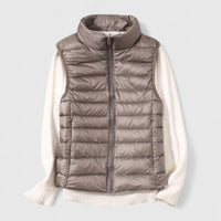 Mia | Damen Steppweste leichte Puffer Vest Women Übergangsjacke – Khaki