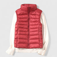 Mia | Damen Steppweste leichte Puffer Vest Women Übergangsjacke – Rot