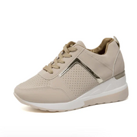 Damen stützende stylische Sneaker | Bequem – Beige