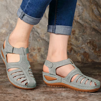 Damen stützende Walkingsandalen | Bequeme – Grau