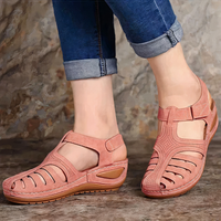 Damen stützende Walkingsandalen | Bequeme – Rosa