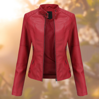 Damen stylische Bikerjacke | Abend – Rot