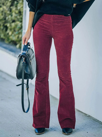 Damen stylische Schlaghose | Sommer – Bordeaux