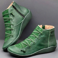 Damen stylische Stiefeletten | Bequeme – Grün