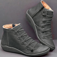 Damen stylische Stiefeletten | Bequeme – Grau