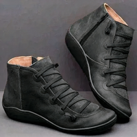 Damen stylische Stiefeletten | Bequeme – Schwarz