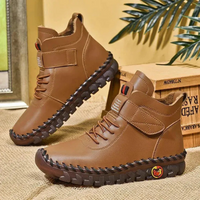 Damen stylische Stiefeletten | Bequem – Braun