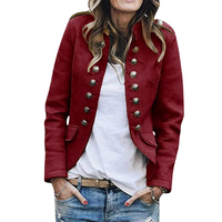 Damen stylischer Herbst-Cardigan | Warmer – Rot