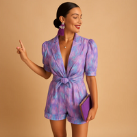 Damen stylischer moderner Strampler | Kurz – Lila