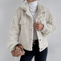 Teddy Damen Jacke Kurz | Elegant Warm – Weiß