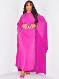 Damen Vintage-elegantes langes Kleid | Maxi – Rosa