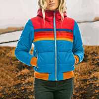 Damen warme isolierte Winterjacke | Beheizbare – Lumineszenz