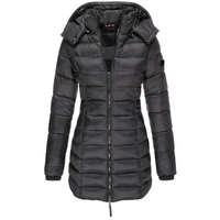 Damen warme Winter-Daunenjacke | Wasserdicht – Schwarz