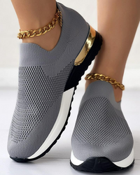 Damen weiche Slip-On-Sneaker | Bequem – Grau