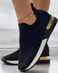 Damen weiche Slip-On-Sneaker | Bequem – Schwarz