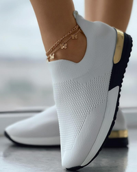 Damen weiche Slip-On-Sneaker | Bequem – Weiß